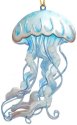 Kubla Crafts Capiz 1315U Blue Jellyfish with Shell Ornament