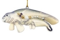 Kubla Crafts Capiz 1315ZN Manatee with Baby Ornament