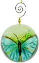 Kubla Crafts Capiz 1355B Butterfly Ball Ornament Set of 2
