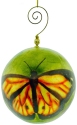 Kubla Crafts Capiz 1355C Butterfly Ball Ornament Set of 2