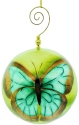 Kubla Crafts Capiz 1355D Butterfly Ball Ornament Set of 2