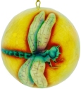 Kubla Crafts Capiz 1355F Dragonfly Ball Ornament Set of 2