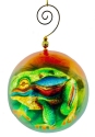 Kubla Crafts Capiz 1355I Frog Ball Ornament Set of 2
