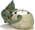 Kubla Crafts Capiz 1364 Mosaic Chameleon Votive Holder