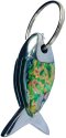 Kubla Crafts Bejeweled Enamel 1407N Abalone Fish Key Ring