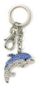 Kubla Crafts Bejeweled Enamel 1412 Dolphin Key Ring