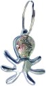 Kubla Crafts Bejeweled Enamel 1419N Abalone Octopus Key Ring