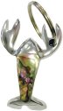 Kubla Crafts Bejeweled Enamel 1423A Abalone Lobster Key Ring
