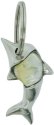 Kubla Crafts Bejeweled Enamel 1424D Mother of Pearl Dolphin Key Ring