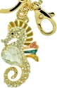 Kubla Crafts Bejeweled Enamel KUB 1425 Seahorse Key Ring
