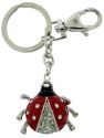 Kubla Crafts Bejeweled Enamel 1435 Ladybug Key Ring
