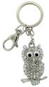 Kubla Crafts Bejeweled Enamel 1445 Owl Key Ring