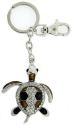 Kubla Crafts Bejeweled Enamel KUB 1459B Sea Turtle Key Ring