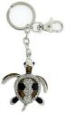 Kubla Crafts Bejeweled Enamel 1459B Sea Turtle Key Ring