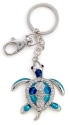 Kubla Crafts Bejeweled Enamel 1459TQ Turquoise Sea Turtle Key Ring