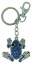 Kubla Crafts Bejeweled Enamel 1461 Key Ring Frog