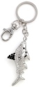 Kubla Crafts Bejeweled Enamel 1489 Key Ring Shark