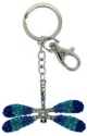 Kubla Crafts Bejeweled Enamel 1494 Key Ring Dragonfly