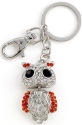 Kubla Crafts Bejeweled Enamel KUB 1495 Owl Key Ring