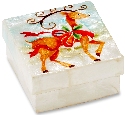 Kubla Crafts Capiz KUB 1500B Reindeer Capiz Box