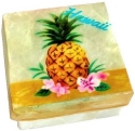 Kubla Crafts Cloisonne 1522H Pineapple Capiz Box