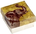 Kubla Crafts Capiz 1553B Elephant Capiz Box