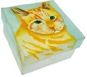 Kubla Crafts Capiz 1558 Cat Capiz Box