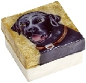 Kubla Crafts Capiz 1559B Black Lab Capiz Box