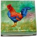 Kubla Crafts Capiz 1569 Rooster Capiz Box