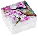 Kubla Crafts Capiz 1594 Hummingbird Capiz Box