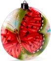 Kubla Crafts Capiz 1600E Colorful Butterfly Capiz Ornament Set of 2