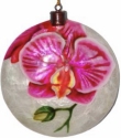 Kubla Crafts Capiz 1600I Orchid Capiz Ornament Set of 2