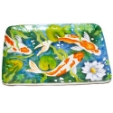 Kubla Crafts Capiz 1602AN Koi Capiz Tray