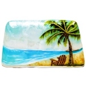 Kubla Crafts Capiz 1602DN Beach Scene Capiz Tray