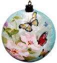 Kubla Crafts Capiz 1605AN Butterflies Capiz Ornament