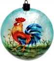 Kubla Crafts Capiz 1605C Rooster Capiz Ornament