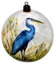 Kubla Crafts Capiz 1605IN Blue Heron Capiz Disc Ornament