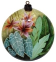 Kubla Crafts Capiz 1605MN Tropical Plants Capiz Disc Ornament