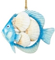 Kubla Crafts Capiz 1614AN Large Fish With Shell Ornament