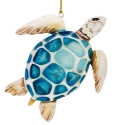 Kubla Crafts Capiz 1614DN Large Sea Turtle Capiz and Metal Ornament