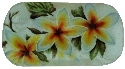 Kubla Crafts Capiz 1626C Plumeria Oblong tray