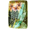 Kubla Crafts Capiz 1630AN Tropical Plants Capiz Tray