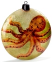 Kubla Crafts Capiz 1645A Octopus Capiz Ornament