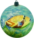 Kubla Crafts Capiz 1645J Trigger Fish Capiz Ornament