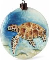 Kubla Crafts Capiz 1645N Sea Turtle Disc Capiz Ornament