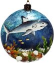 Kubla Crafts Capiz 1645Y Shark Capiz Ornament