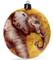 Kubla Crafts Capiz 1646C Elephant Capiz Ornament