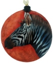 Kubla Crafts Capiz 1646D Zebra Capiz Ornament