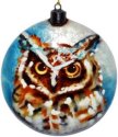 Kubla Crafts Capiz 1646G Owl Capiz Ornament