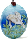 Kubla Crafts Capiz 1646I Manatee Capiz Ornament